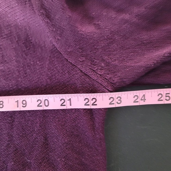 Express Hooded Waterfall Open Cardigan Sweater Womens Medium Purple Long Sleeve - Picture 6 of 8